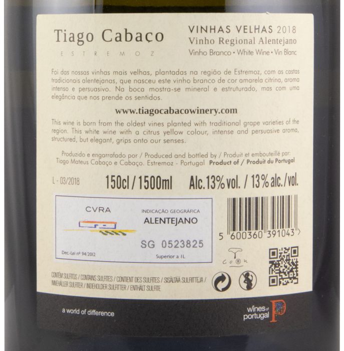 2018 Tiago Cabaço Vinhas Velhas white 1.5L