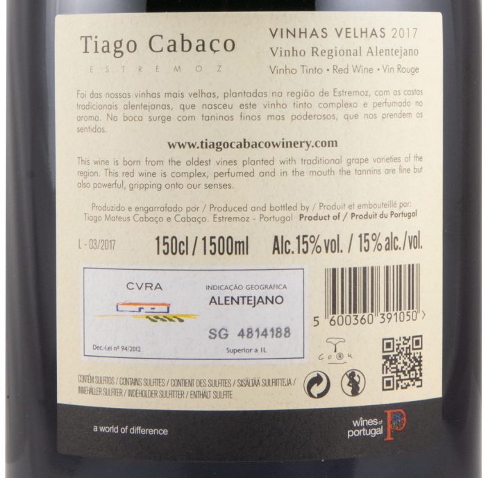 2017 Tiago Cabaço Vinhas Velhas tinto 1,5L