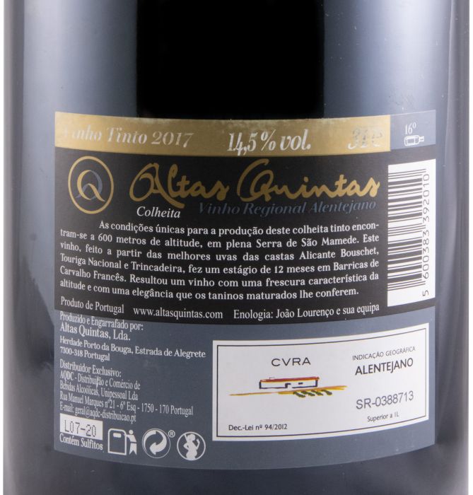 2017 Altas Quintas tinto 3L