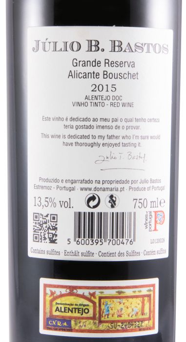 2015 Júlio B. Bastos Alicante Bouschet tinto