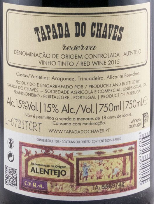 2015 Tapada do Chaves Reserva red