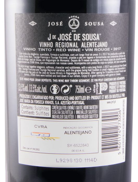 2017 José Maria da Fonseca J de José de Sousa tinto