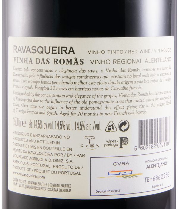 2019 Monte da Ravasqueira Vinha das Romãs red 1.5L