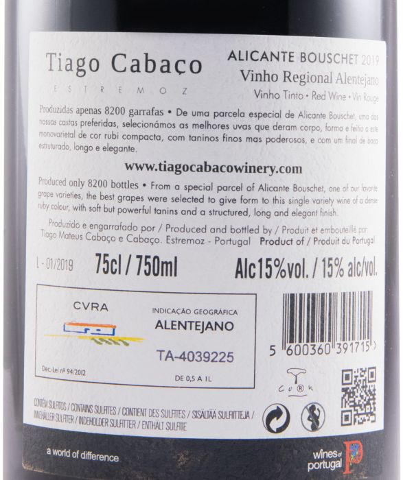 2019 Tiago Cabaço Alicante Bouschet red