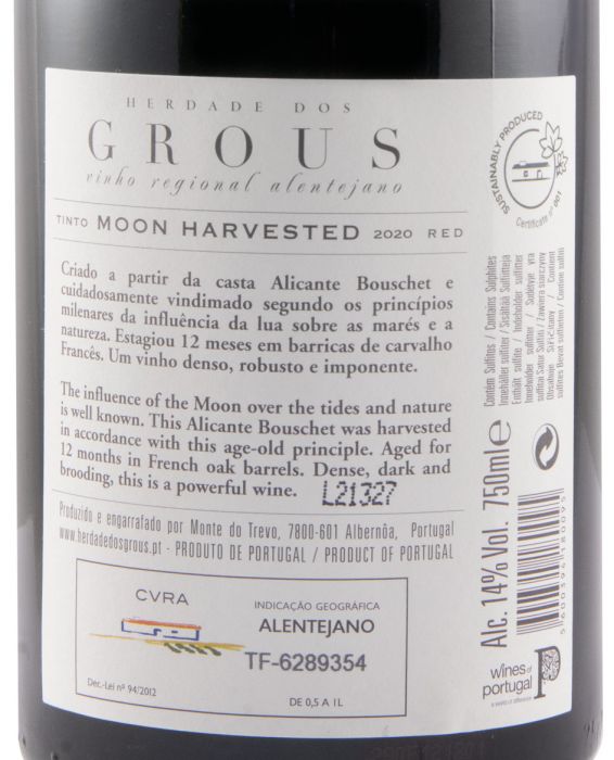 2020 Herdade dos Grous Moon Harvested red