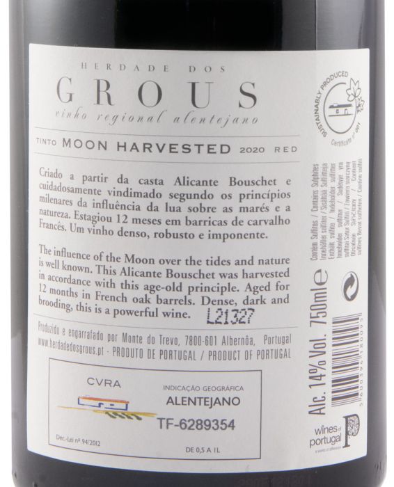 2020 Herdade dos Grous Moon Harvested tinto