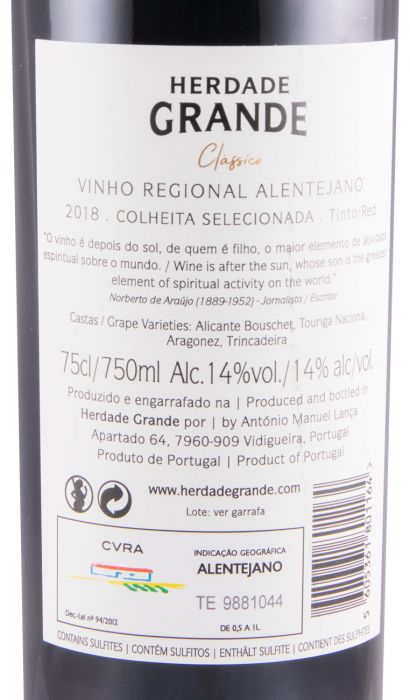 2018 Herdade Grande tinto