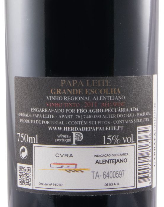 2011 Herdade Papa Leite Religiosamente Guardado tinto