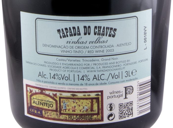 2003 Tapada do Chaves Vinhas Velhas tinto 3L