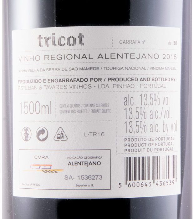 2016 Esteban & Tavares Tricot tinto 1,5L