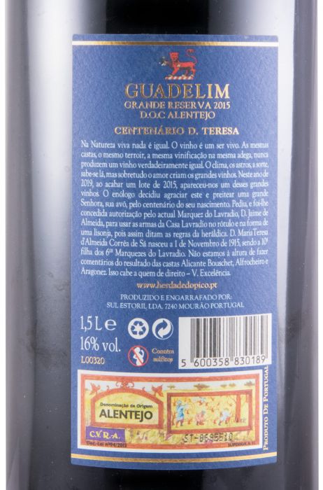 2015 Guadelim Dona Teresa Grande Reserva red 1.5L