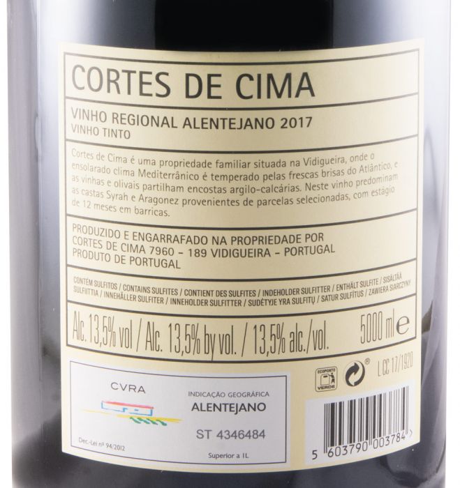 2017 Cortes de Cima tinto 5L