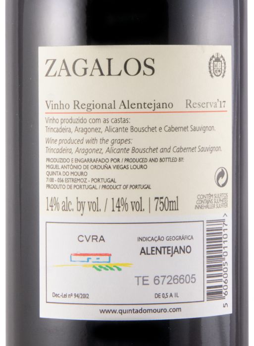 2017 Casa dos Zagalos Reserva tinto