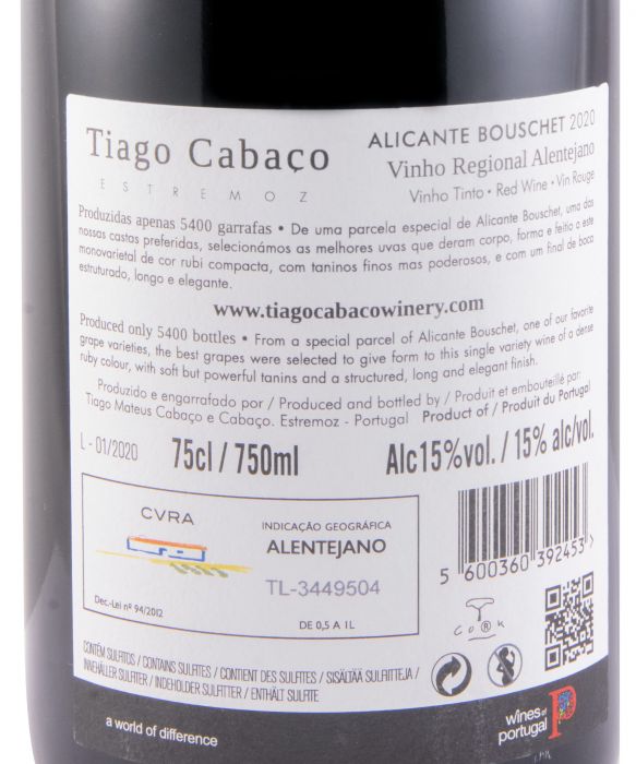 2020 Tiago Cabaço Alicante Bouschet red