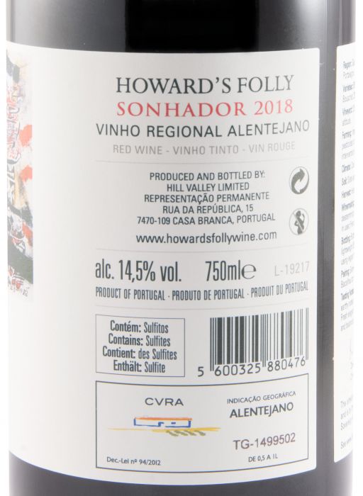 2018 Howard's Folly Sonhador tinto