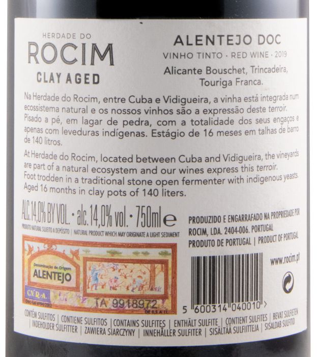 2019 Herdade do Rocim Clay Aged red