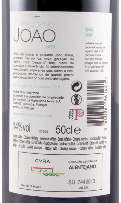 2019 Herdade da Malhadinha Nova Pequeno João red 50cl