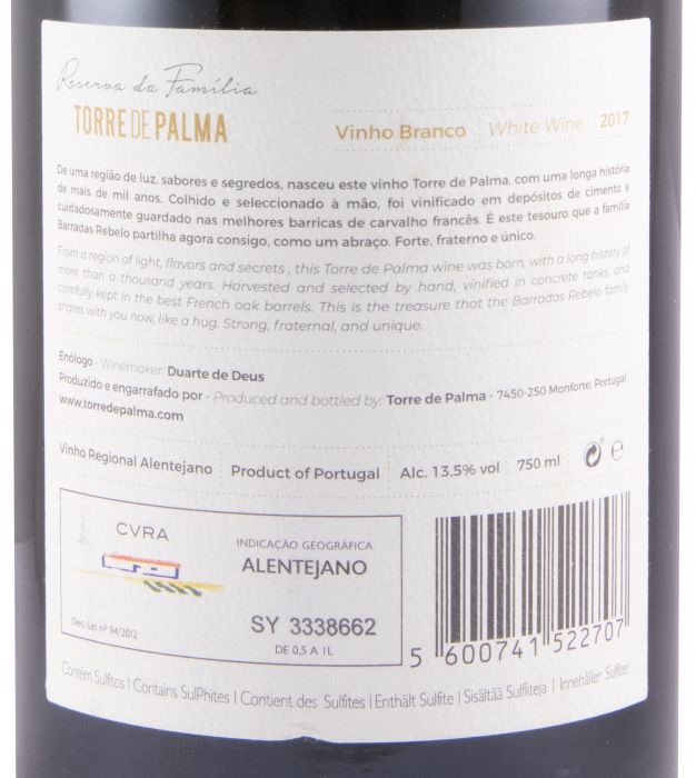 2017 Torre de Palma Reserva da Família branco