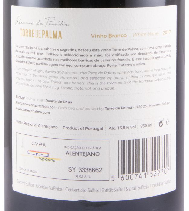 2017 Torre de Palma Reserva da Família branco