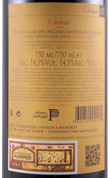 2017 Cartuxa Reserva tinto