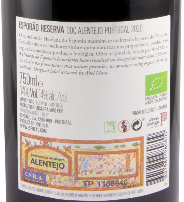 2020 Esporão Reserva biológico tinto