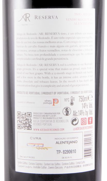 2019 Adega de Redondo AR Reserva red