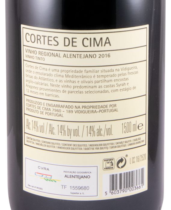 2016 Cortes de Cima tinto 1,5L