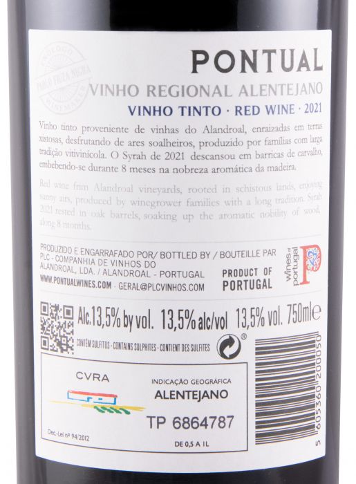 2021 Pontual Syrah red