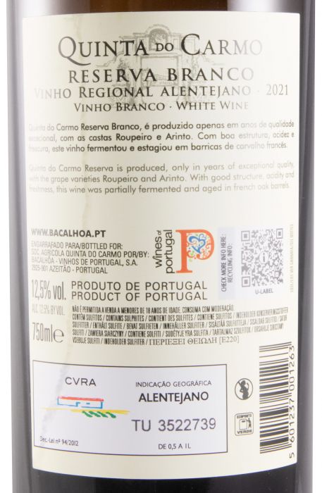 2021 Quinta do Carmo Reserva branco