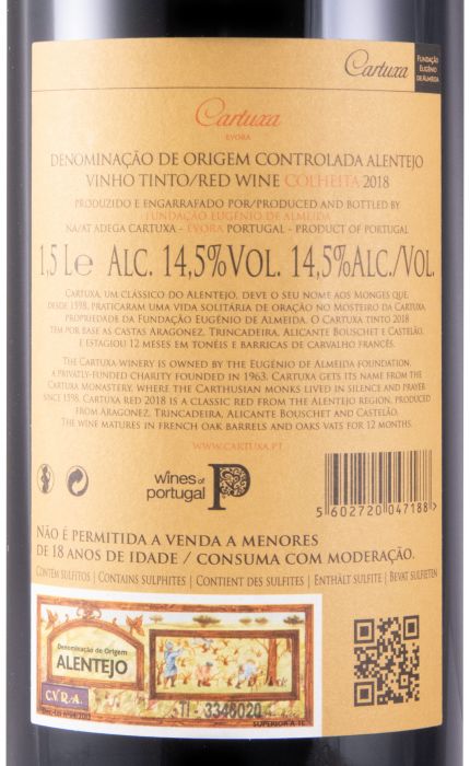 2018 Cartuxa tinto (caixa madeira) 1,5L