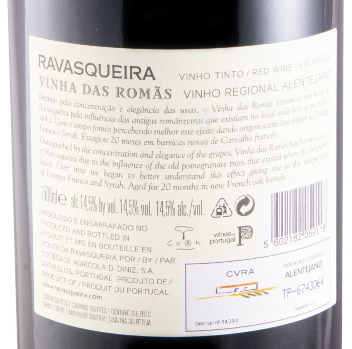 2020 Ravasqueira Vinha das Romãs red 1.5L