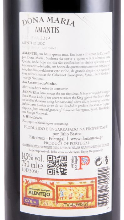 2019 Júlio Bastos Dona Maria Amantis Reserva red