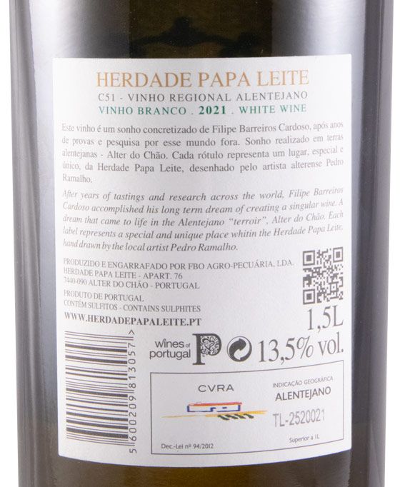 2021 Herdade Papa Leite Pacto do Diabo branco 1,5L