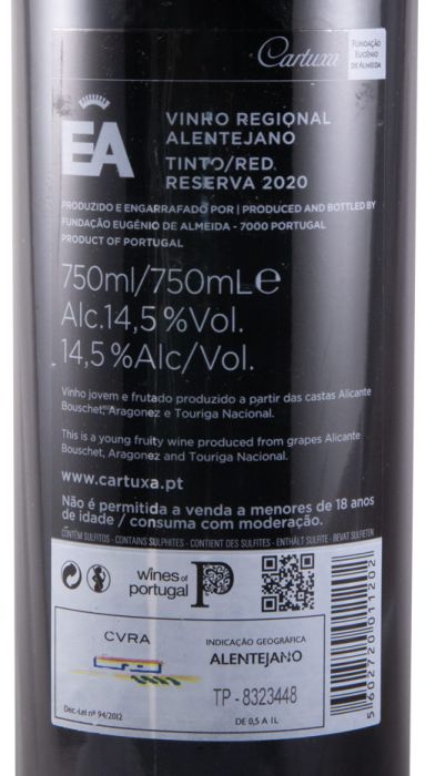 2020 Fundação Eugénio de Almeida E.A. Reserva red