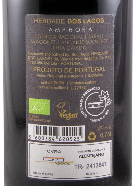 2021 Herdade dos Lagos HDL Amphora organic red