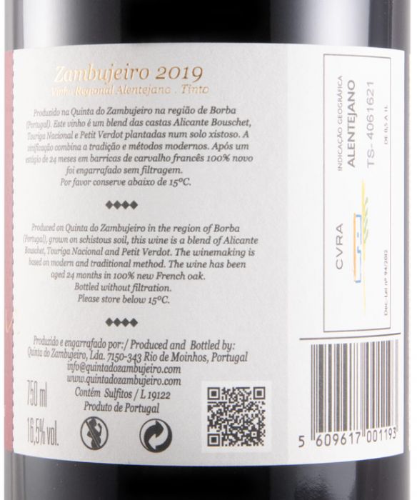 2019 Zambujeiro tinto