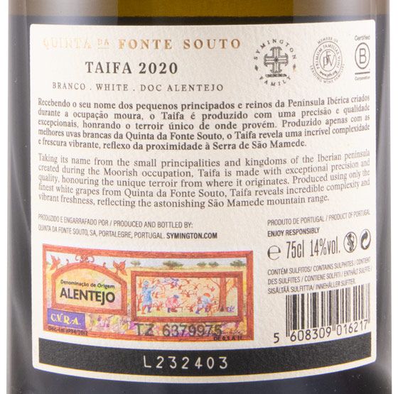 2020 Quinta da Fonte Souto Taifa white