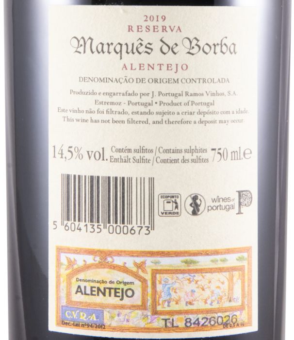 2019 João Portugal Ramos Marquês de Borba Reserva tinto