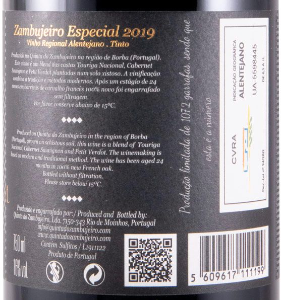 2019 Zambujeiro Especial tinto