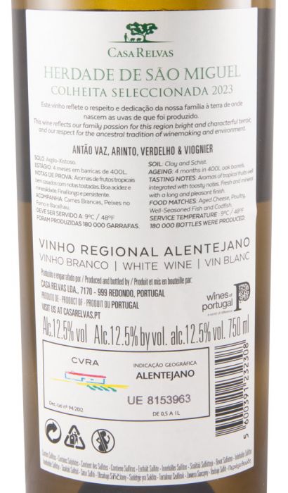 2023 Herdade de São Miguel Colheita Seleccionada branco