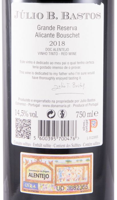 2018 Júlio B. Bastos Alicante Bouschet tinto