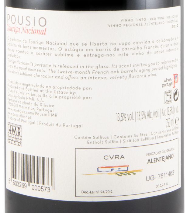 2022 Pousio Touriga Nacional Edição Limitada tinto