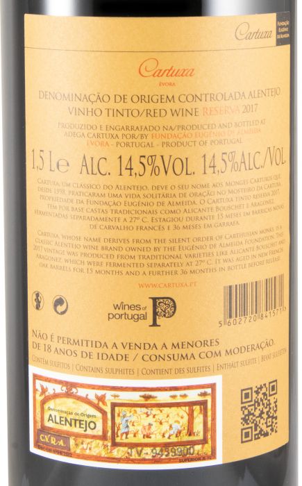 2017 Cartuxa Reserva red 1.5L