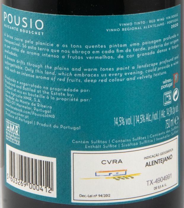 2020 Pousio Alicante Bouschet tinto