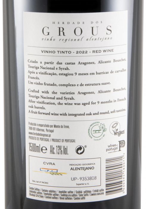 2022 Herdade dos Grous tinto 1,5L