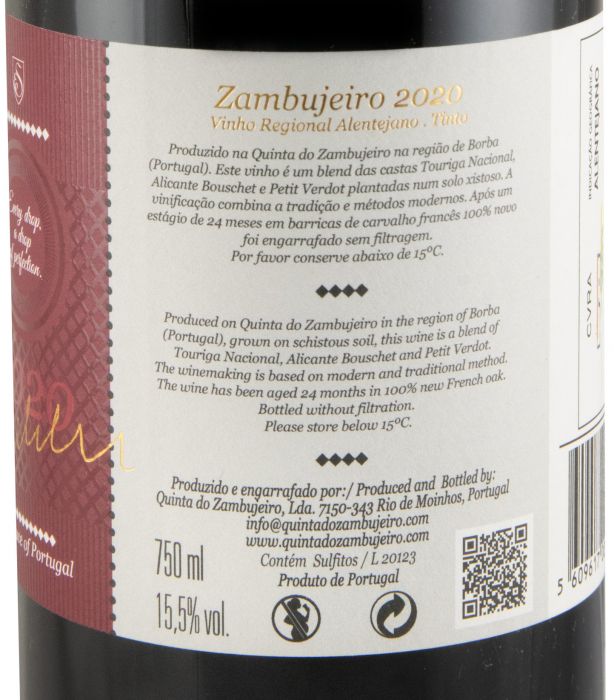 2020 Zambujeiro tinto