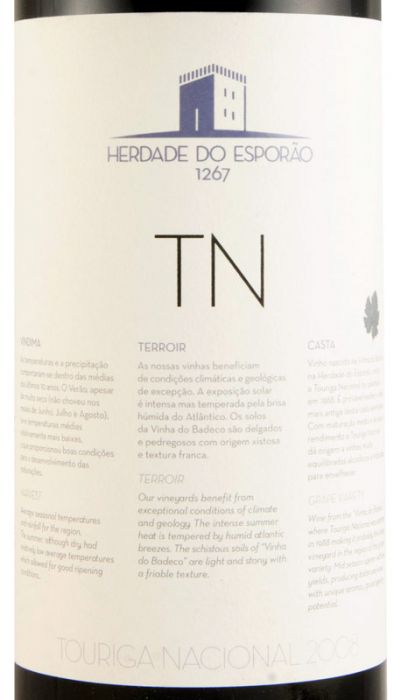 2008 Esporão Touriga Nacional tinto