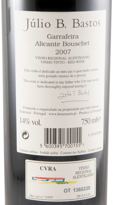 2007 Júlio B. Bastos Alicante Bouschet red