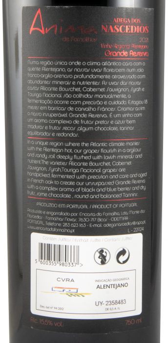 2021 Anima de Fornalhas Grande Reserva tinto