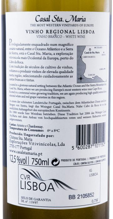 2015 Casal Sta. Maria Arinto & Chardonnay branco